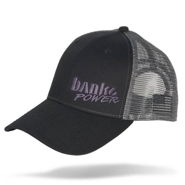 Banks Power - Banks Power Hat Twill/Mesh, Black/Gray/Black Curved Bill, Snap Backstrap - 96125