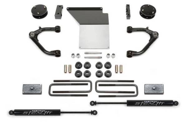 Fabtech - Fabtech 14-18 GM K1500 w/OE Alum. UCA 4in Uniball UCA System w/Rear Stealth Shocks - K1071M