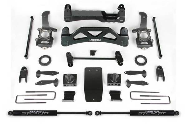 Fabtech - Fabtech 04-08 Ford F150 4WD V8 Only 6in Basic Sys w/Frt Shk Extns & Stealth Rr - K2116M