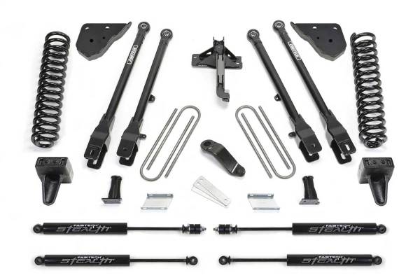 Fabtech - Fabtech 23-24 Ford F250/350 4WD Diesel 4in 4 Link System w/ Coils and Stealth Monotube Shocks - K2409M