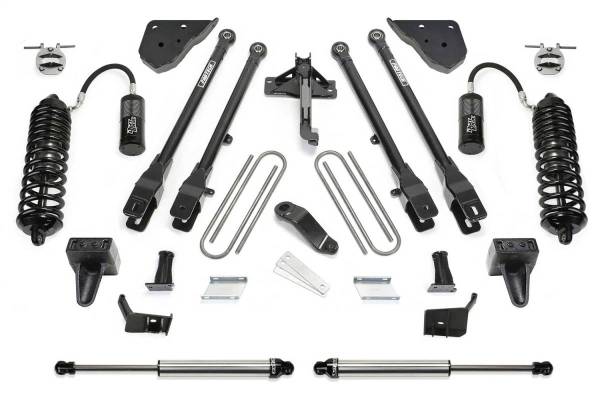 Fabtech - Fabtech 23-24 Ford F250/350 4WD Diesel 4in 4 Link System w/ 4.0 Resi & 2.25 DL Shocks - K2411DL