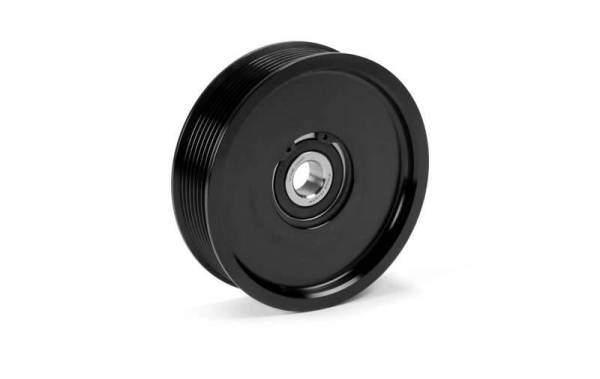 Fleece Performance - Fleece Performance 03-18 Dodge 2500/3500 Cummins Upper Fan Pulley Idler (Black Contrast) - FPE-34657-BLK-SPK