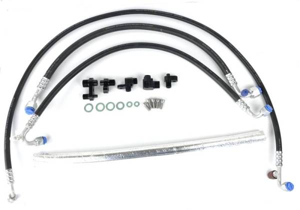 Fleece Performance - Fleece Performance 13-16 Dodge 6.7L Cummins 2nd Gen Swap Kit A/C Line Reroute Kit - FPE-AC-KIT-1316