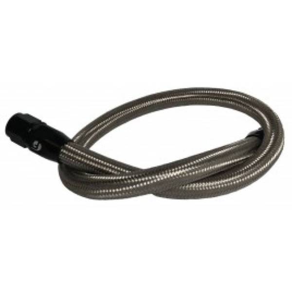 Fleece Performance - Fleece Performance 94-98 Dodge Cummins 39.5in 12 Valve Coolant Bypass Hose (SS-Braided) - FPE-CLNTBYPS-HS-12V-SS