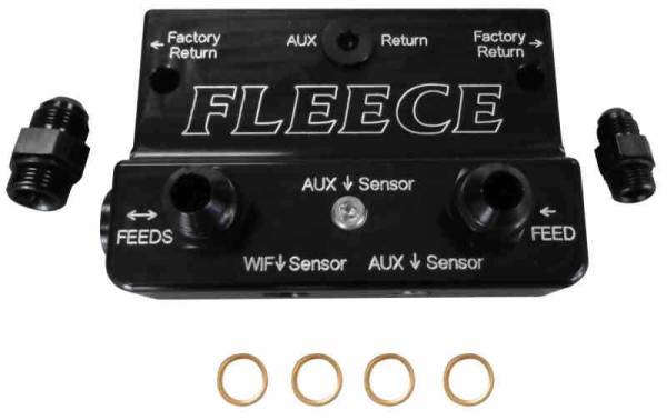 Fleece Performance - Fleece Performance 10-12 Dodge 6.7L Cummins 4th Gen Fuel Distribution Block - FPE-FFD-RF-4G