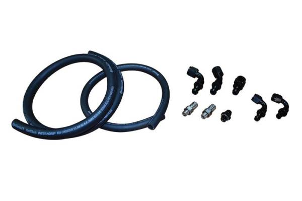 Fleece Performance - Fleece Performance 10-15 Dodge 6.7L Cummins Fuel Distribution Block Hose and Fitting Kit - FPE-FFD-RF-HF-KIT-4G