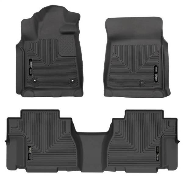 Husky Liners - Husky Liners 12-22 Toyota Sequoia Weatherbeater Front & 2nd Seat Floor Liners - Black - 95101