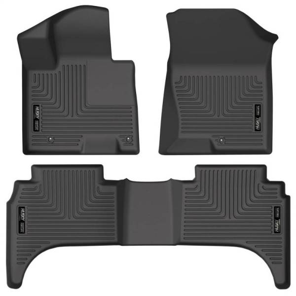 Husky Liners - Husky Liners 2022 Hyundai Santa Cruz WeatherBeater Front & 2nd Seat Floor Liners - Black - 95531