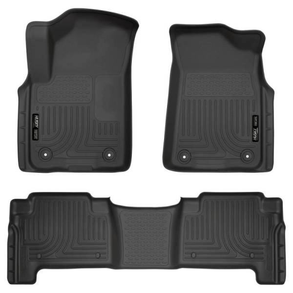 Husky Liners - Husky Liners 2019+ Infiniti QX80/2019+ Nissan Armada Weatherbeater Black Fnt & 2nd Seat Floor Liners - 95671