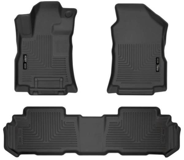 Husky Liners - Husky Liners 19-23 Subaru Ascent Weatherbeater Black Front & 2nd Seat Floor Liners - 95871