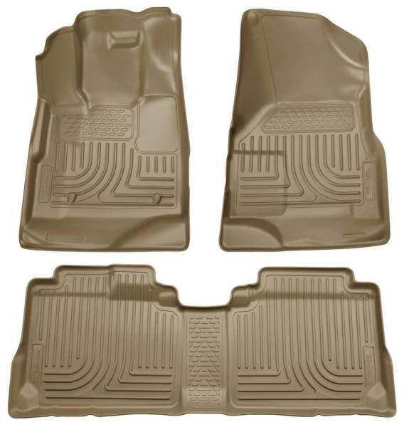 Husky Liners - Husky Liners 09-12 Ford Escape/Mazda Tribute (Base/Hybrid) WeatherBeater Combo Tan Floor Liners - 98353