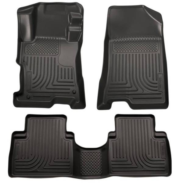 Husky Liners - Husky Liners 08-12 Honda Accord (4DR) WeatherBeater Combo Black Floor Liners (One Piece for 2nd Row) - 98401