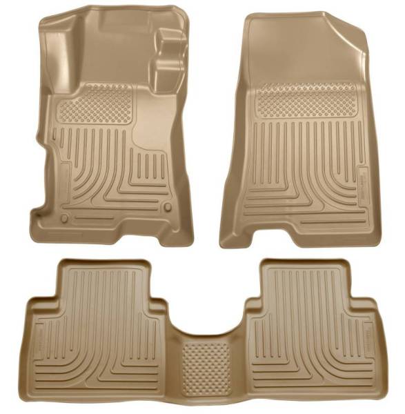 Husky Liners - Husky Liners 08-12 Honda Accord (4DR) WeatherBeater Combo Tan Floor Liners (One Piece for 2nd Row) - 98403