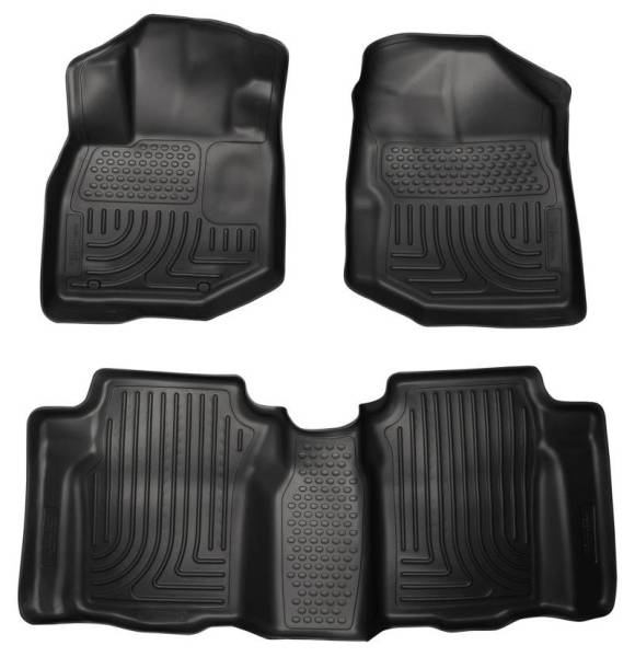 Husky Liners - Husky Liners 09-12 Honda Fit WeatherBeater Combo Black Floor Liners - 98491