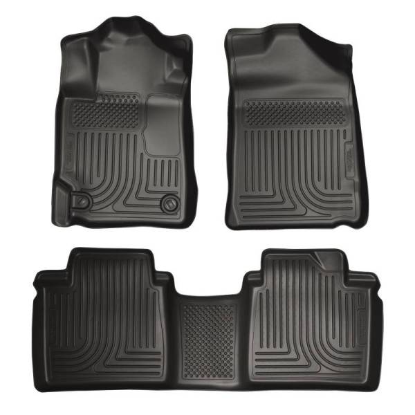 Husky Liners - Husky Liners 07-11 Toyota Camry (All) WeatherBeater Combo Black Floor Liners (One Piece for 2nd Row) - 98511