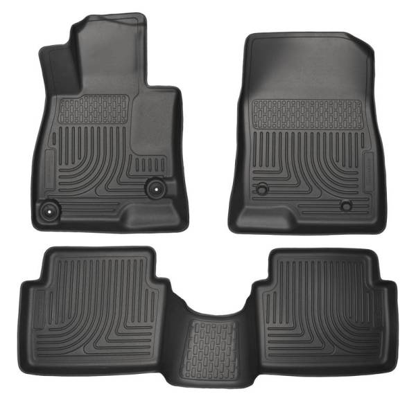 Husky Liners - Husky Liners WeatherBeater 14 Mazda 3 Hatch&Sedan Front & Second Row Black Floor Liners - 98651