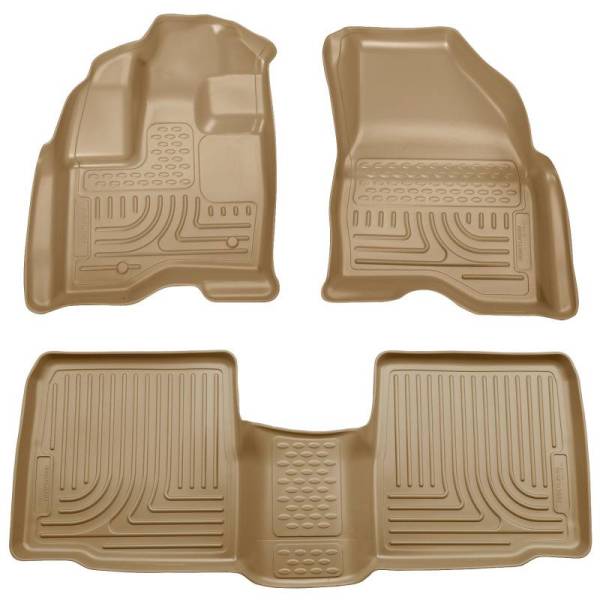 Husky Liners - Husky Liners 10-13 Ford Taurus WeatherBeater Combo Tan Floor Liners - 98703