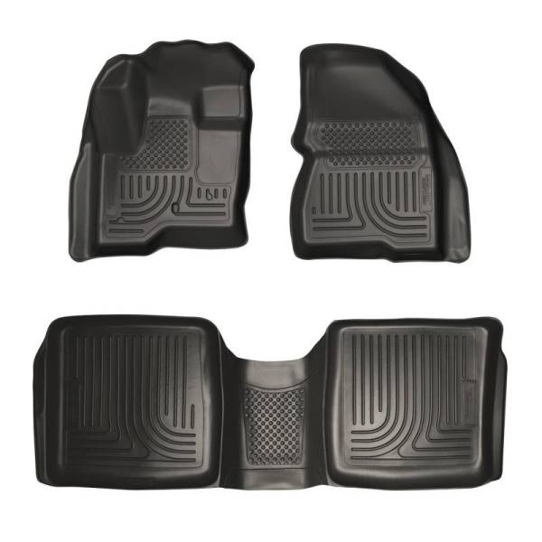 Husky Liners - Husky Liners 09-12 Ford Flex/10-12 Lincoln MKT WeatherBeater Combo Black Floor Liners - 98741