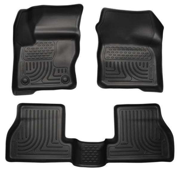 Husky Liners - Husky Liners 2012 Ford Focus (4DR/5DR) WeatherBeater Combo Black Floor Liners - 98771