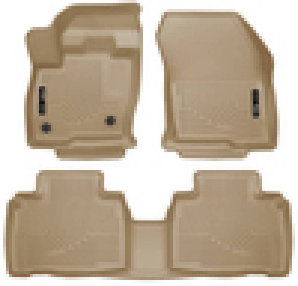 Husky Liners - Husky Liners 2015 Ford Edge WeatherBeater Front & 2nd Row Combo Tan Floor Liners - 98783