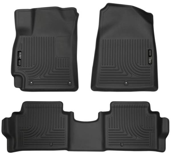 Husky Liners - Husky Liners 2017 Hyundai Elantra Weatherbeater Black Front and Second Row Floor Liners - 98871