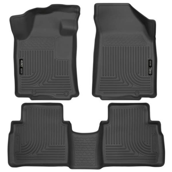 Husky Liners - Husky Liners 2016 Nissan Maxima WeatherBeater Front and Second Row Black Floor Liners - 99621