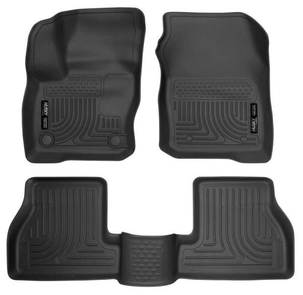 Husky Liners - Husky Liners 2016 Ford Focus Weatherbeater Front and 2nd Seat Floor Liners - Black - 99771