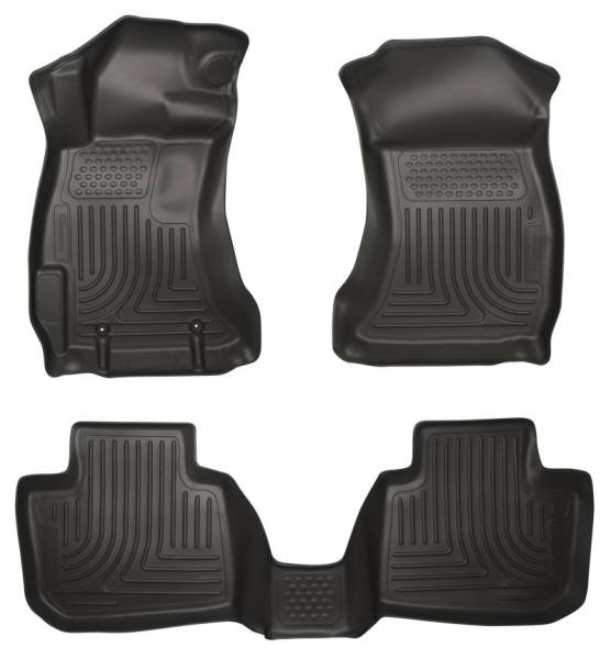 Husky Liners - Husky Liners Subaru 12-14 Impreza/2015 WRX/STi WeatherBeater Combo Front&2nd Row Black Floor Liners - 99801