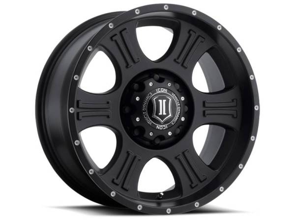 ICON - ICON Shield 20x9 5x150 16mm Offset 5.625in BS 110.1mm Bore Satin Black Wheel - 1020905556SB