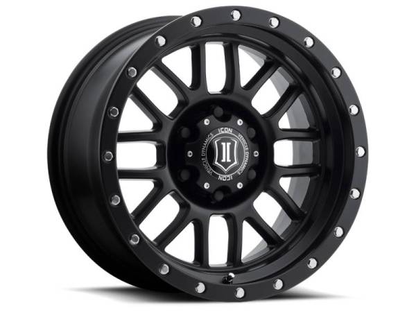 ICON - ICON Alpha 17x8.5 6x135 6mm Offset 5in BS 87.1mm Bore Satin Black Wheel - 1217856350SB