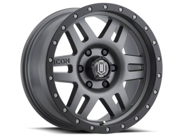 ICON - ICON Six Speed 17x8.5 5x150 25mm Offset 5.75in BS 116.5mm Bore Titanium Wheel - 1417855557TT