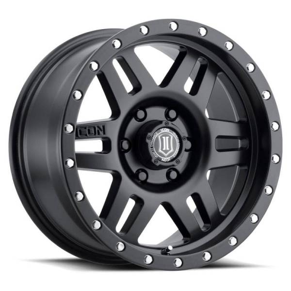 ICON - ICON Six Speed 17x8.5 6x5.5 25mm Offset 5.75in BS 108.1mm Bore Satin Black Wheel - 1417858357SB