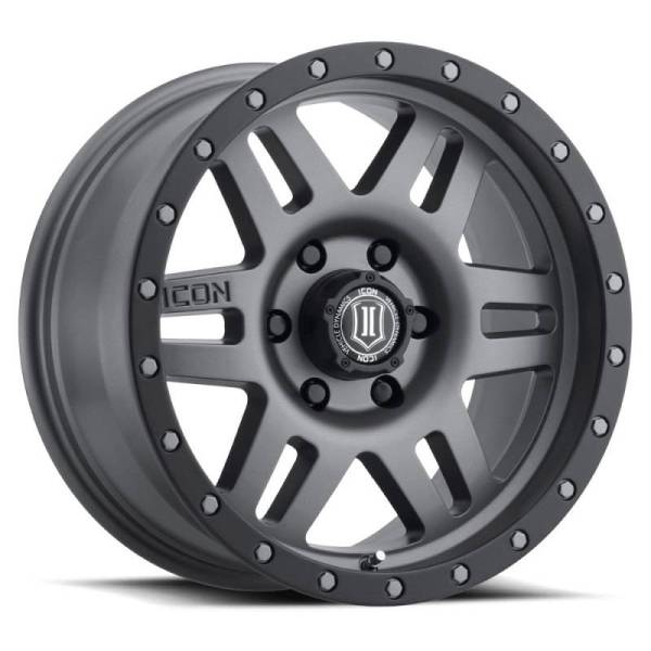 ICON - ICON Six Speed 17x8.5 6x5.5 25mm Offset 5.75in BS 108.1mm Bore Titanium Wheel - 1417858357TT