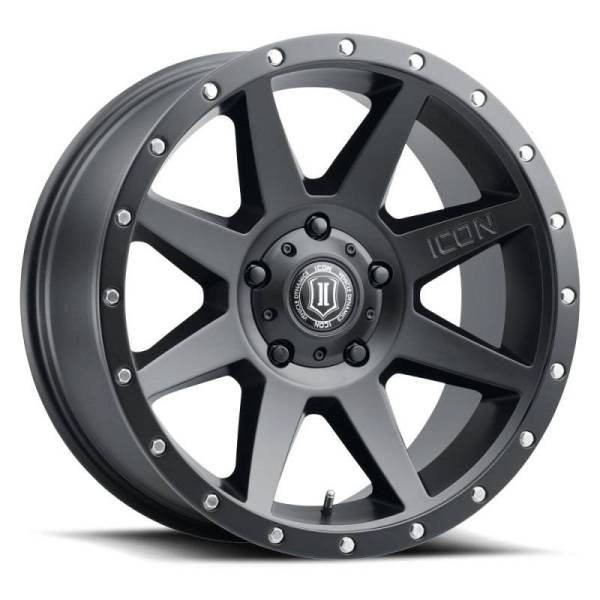 ICON - ICON Rebound 20x9 -12mm Offset 5x5 BP 4.5in BS 71.5mm Bore Satin Black Wheel - 1820907345SB