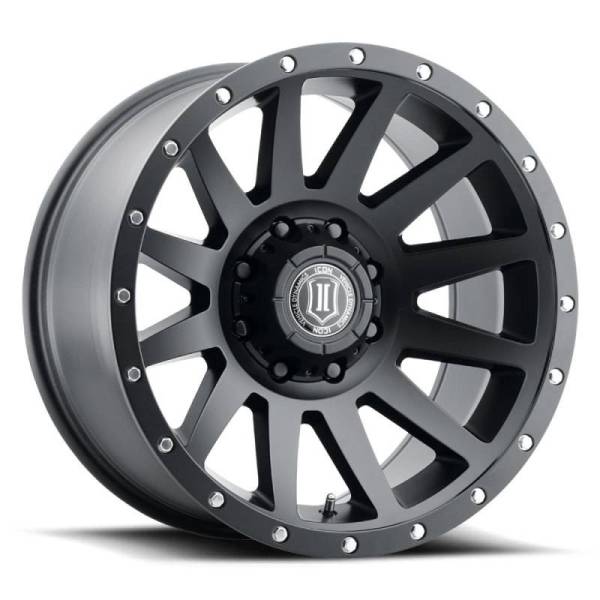 ICON - ICON Compression 20x10 8x6.5 -19mm Offset 4.75in BS 121.4mm Bore Satin Black Wheel - 2020108047SB