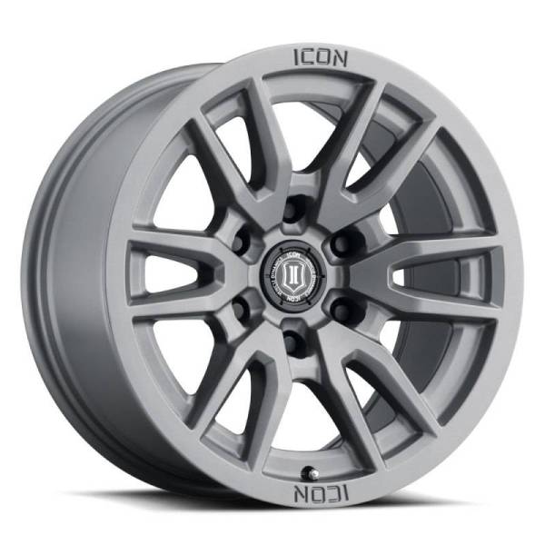 ICON - ICON Vector 6 17x8.5 6x5.5 0mm Offset 4.75in BS 106.1mm Bore Titanium Wheel - 2417858347TT