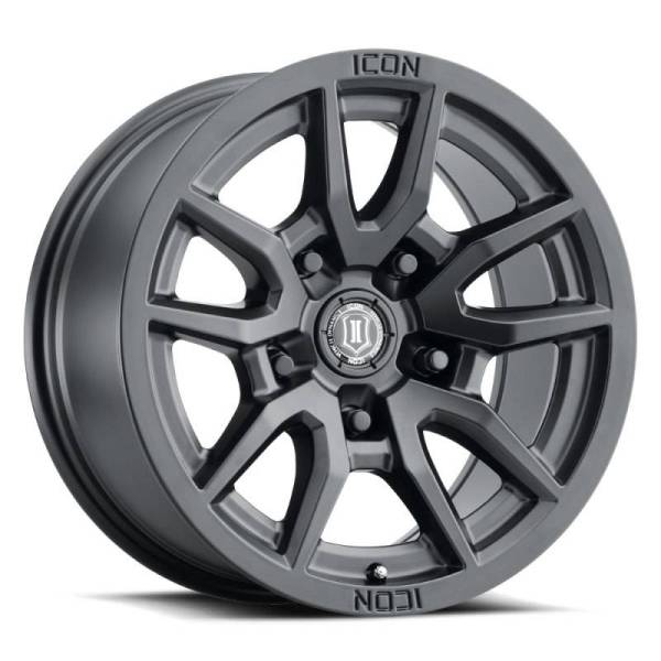 ICON - ICON Vector 5 17x8.5 5x150 25mm Offset 5.75in BS 110.1mm Bore Satin Black Wheel - 2617855557SB