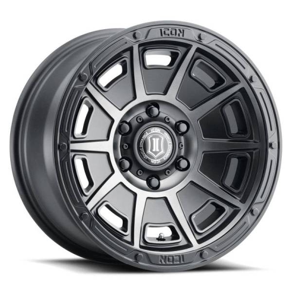 ICON - ICON Victory 17x8.5 6x135 6mm Offset 5in BS Smoked Satin Black Tint Wheel - 3017856350SSBT