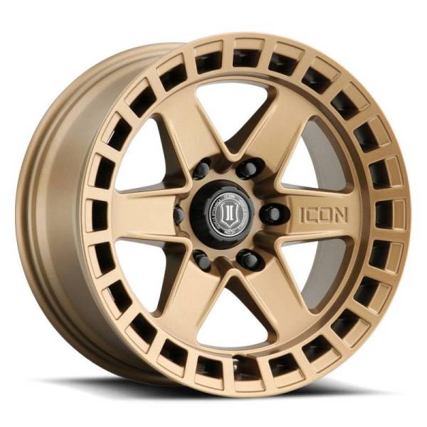 ICON - ICON Raider 17x8.5 6x135 6mm Offset 5in BS Satin Brass Wheel - 3417856350BS