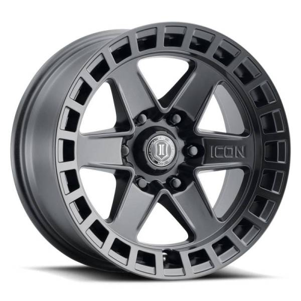 ICON - ICON Raider 17x8.5 6x5.5 0mm Offset 4.75in BS Satin Black Wheel - 3417858347SB