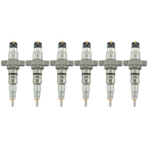 Industrial Injection - Industrial Injection 03-04 Cummins 5.9L Reman Stock Injector Pack w/ Connecting Tubes - Set of 6 - 214311