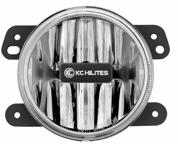 KC HiLites - KC HiLiTES 10-18 Jeep JK 4in. Gravity G4 LED Light 10w SAE/ECE Clear Fog Beam (Single) - 1497