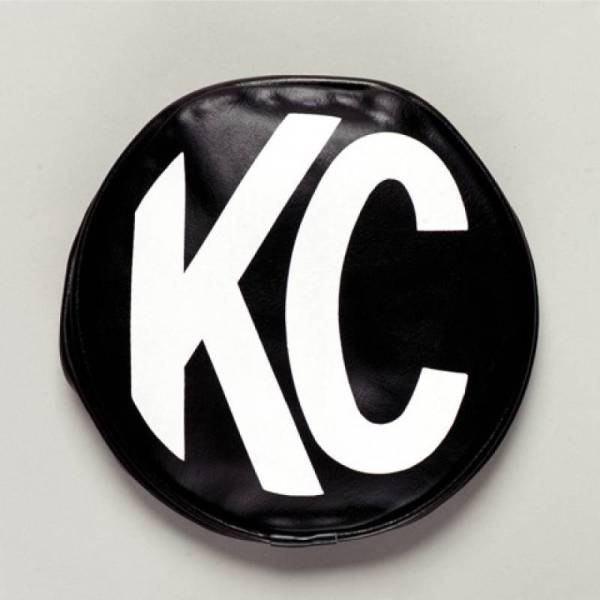 KC HiLites - KC HiLiTES 5in. Round Soft Cover (Pair) - Black w/White KC Logo - 5400