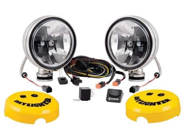 KC HiLites - KC HiLiTES 6in. Daylighter Gravity G6 LED Lights 20w Spot Beam (Pair Pack System) - Black SS - 651