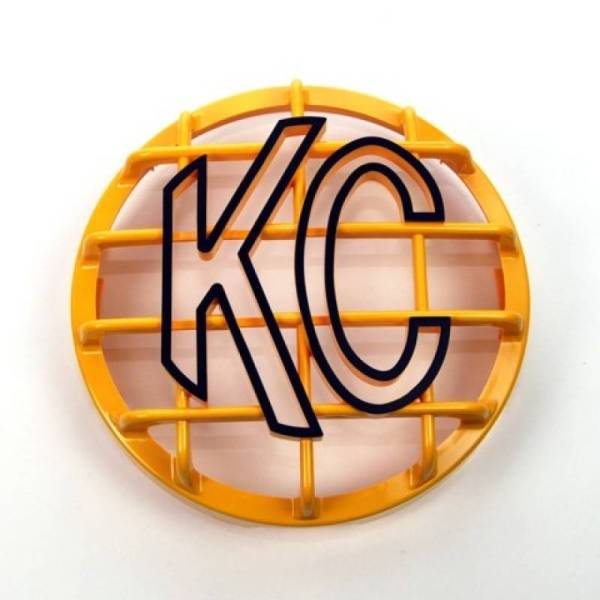 KC HiLites - KC HiLiTES 6in. Round ABS Stone Guard for SlimLite/Daylighter Lights (Single) - Yellow/Black KC Logo - 7213