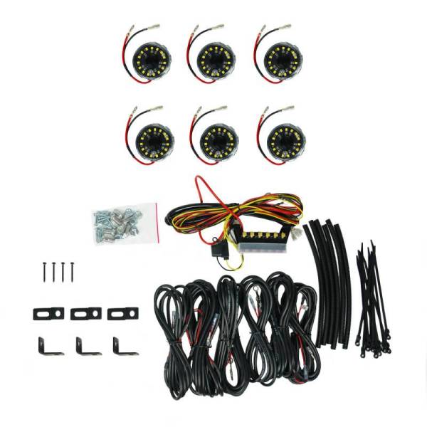 KC HiLites - KC HiLiTES Cyclone V2 LED - Rock Light - 6-Light System - Clear - 5W Flood Beam - 91040