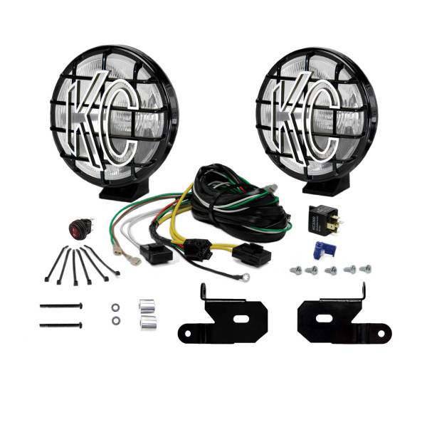 KC HiLites - KC HiLiTES 18-23 Jeep JL/JT/4xe 6in Apollo Pro Halogen 2-Light Sys Pillar Mount (100W Spread Beam) - 97114