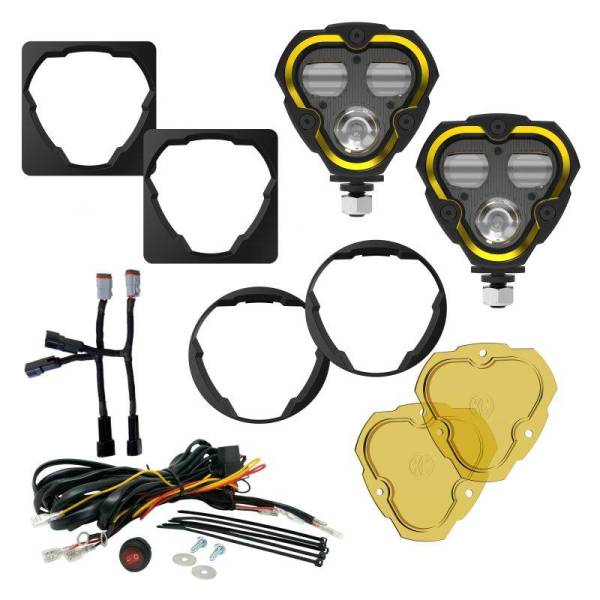 KC HiLites - KC HiLiTES FLEX ERA 3 Dual Mode SAE Fog Lights - 2-Light Master Kit for Jeep Aftermarket Bumpers - 97147