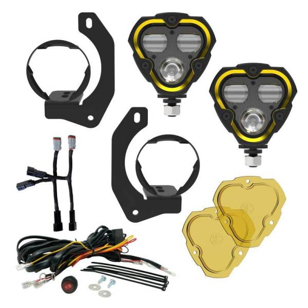 KC HiLites - KC HiLiTES FLEX ERA 3 Dual Mode SAE Fog Lights - 2-Light Master Kit for Jeep JK/JL/JT Steel Bumpers - 97149