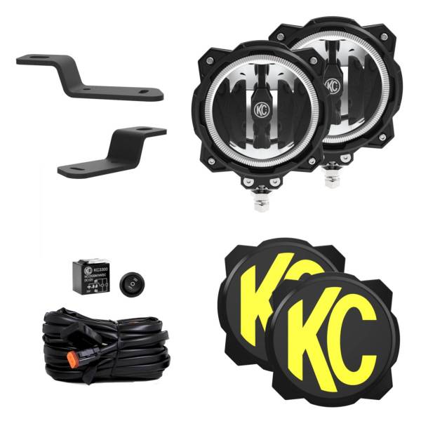 KC HiLites - KC HiLiTES 21+ Ford Bronco Gravity LED Pro6 Wide-40 2-Light Sys Ditch Light Kits - 97160